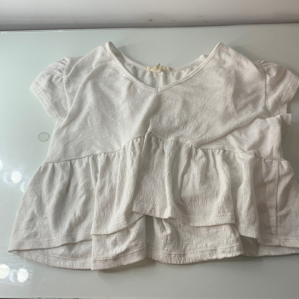 white flow crop top